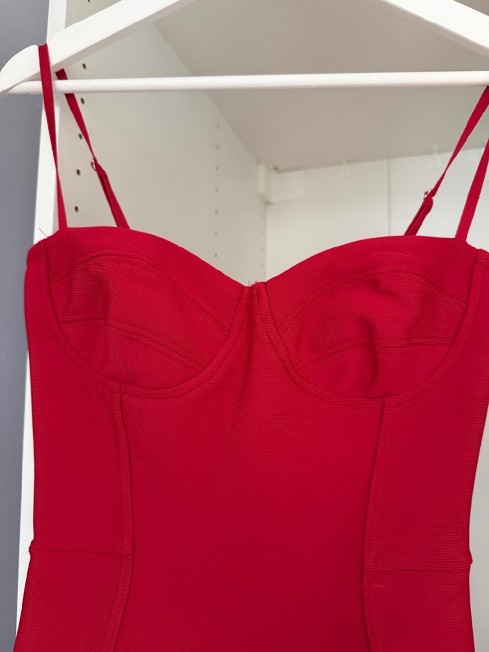 Fashion Nova Red Bustier Bodycon Dress - Picture 6 of 9